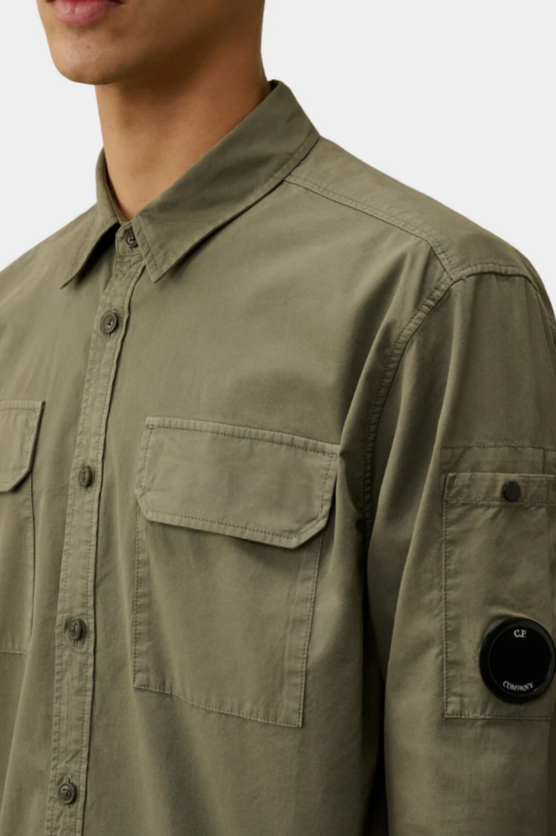 ORGANIC GABARDINE BUTTONED LENS SHIRT