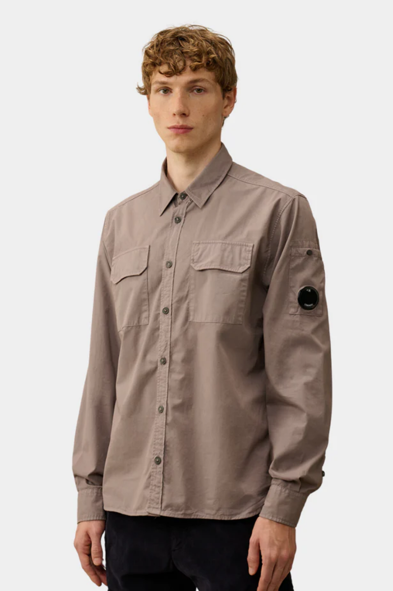 ORGANIC GABARDINE BUTTONED LENS SHIRT