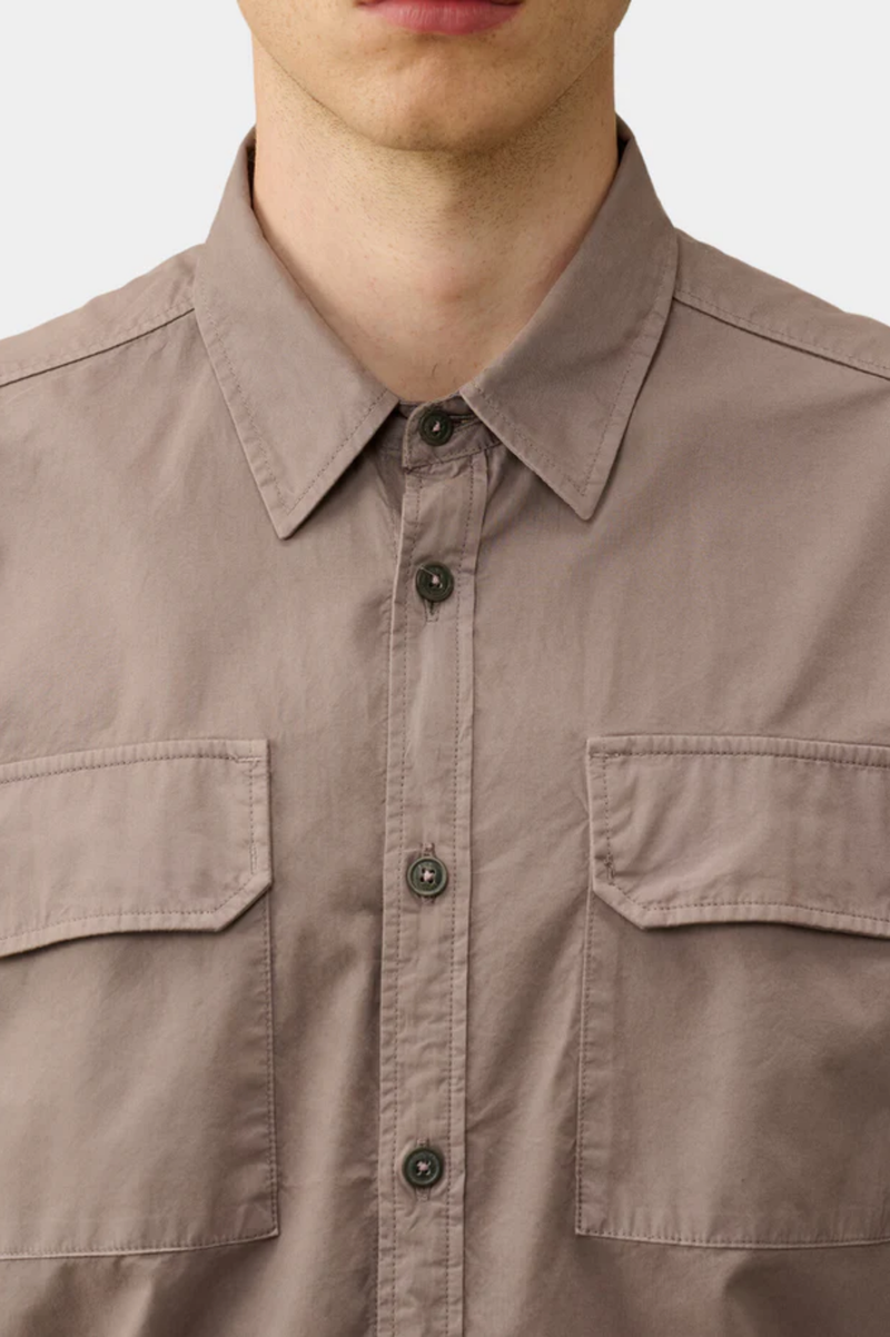 ORGANIC GABARDINE BUTTONED LENS SHIRT