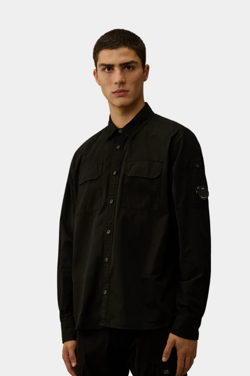 ORGANIC GABARDINE BUTTONED LENS SHIRT