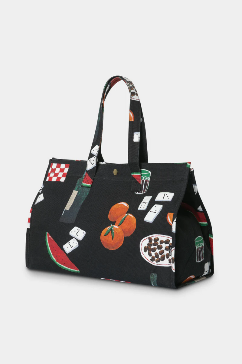 CANVAS GRAPHIC BEACH BAG