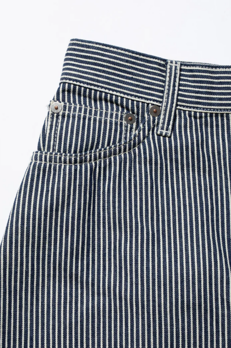 ANNA HICKORY STRIPED SKIRT BLUE/OFF WHITE