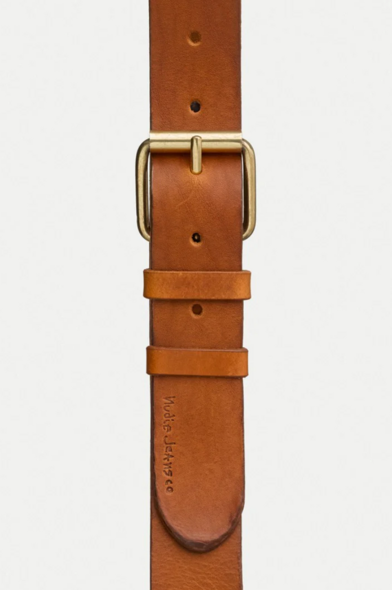 PEDERSSON LEATHER BELT TOFFEE BROWN