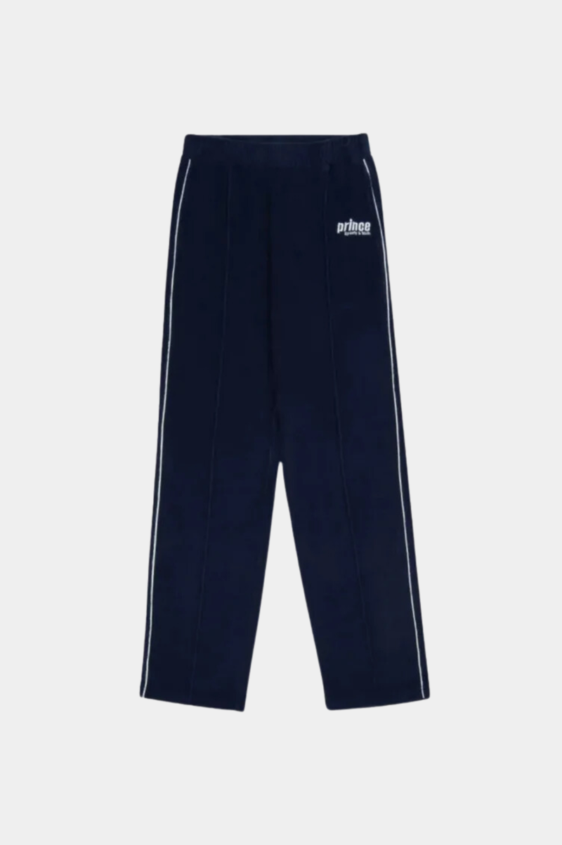 PRINCE SPORTY TERRY TRACK PANTS NAVY WHITE