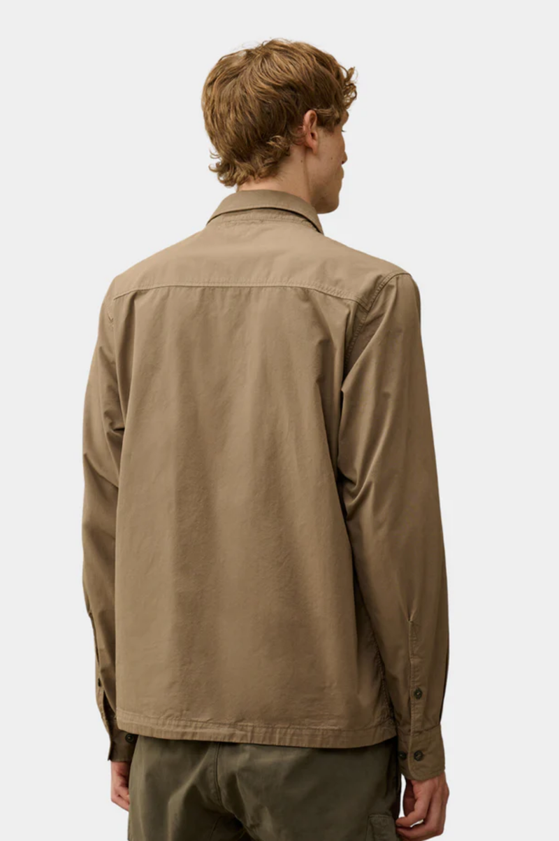 ORGANIC GABARDINE ZIPPED OVERSHIRT