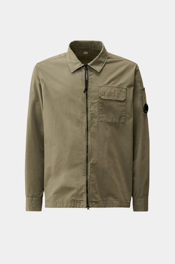 ORGANIC GABARDINE ZIPPED OVERSHIRT