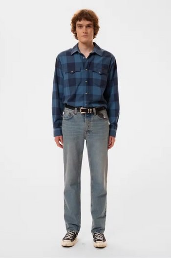 GEORGE FLANNEL BLUE