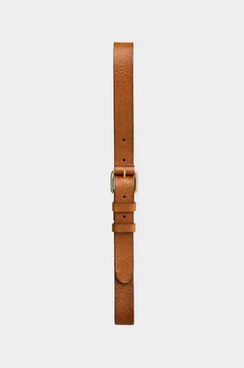 DWAYNE LEATHER BELT TOFFEE BROWN