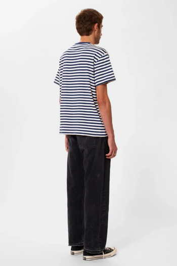 LEIF BRETON STRIPE T-SHIRT OFFWHITE/BLUE