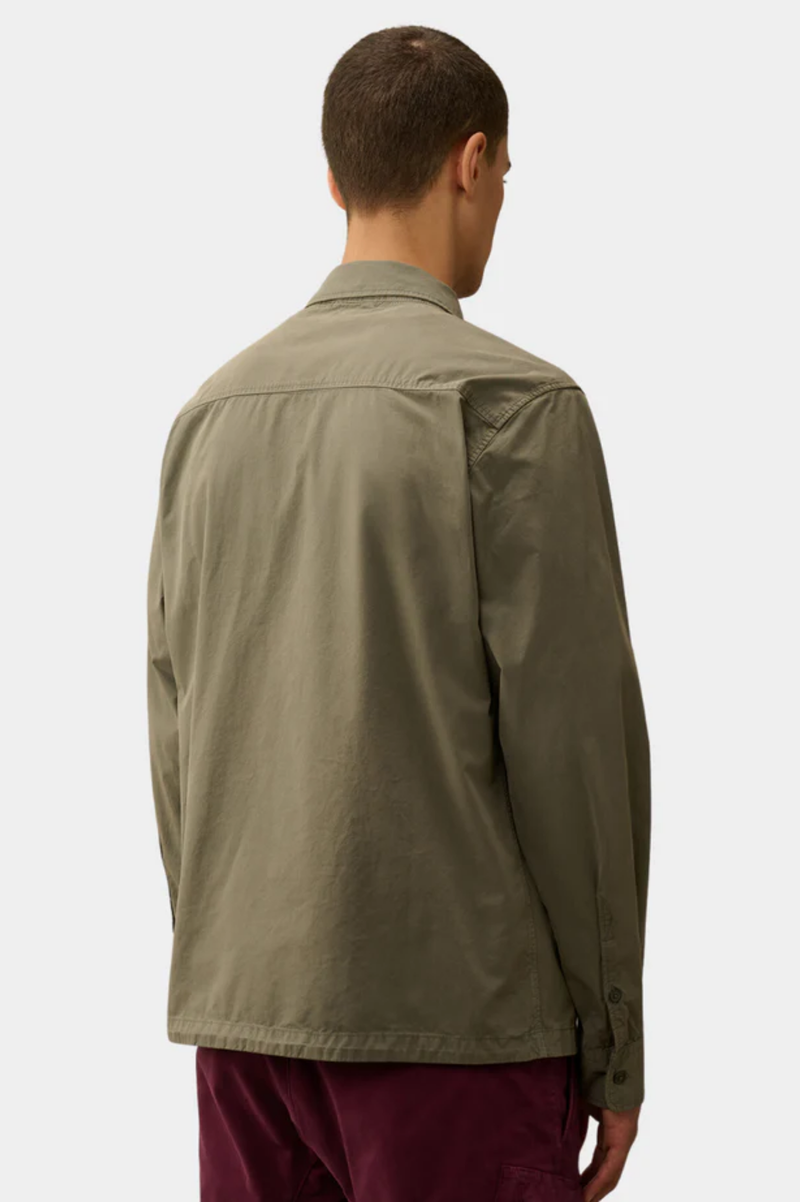 ORGANIC GABARDINE ZIPPED OVERSHIRT