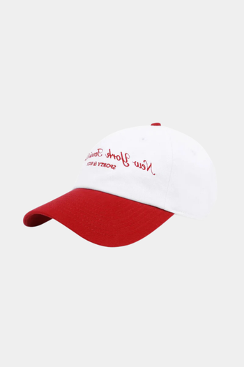 NY TENNIS CLUB EMBROIDERED HAT WHITE/BRIGHT RED