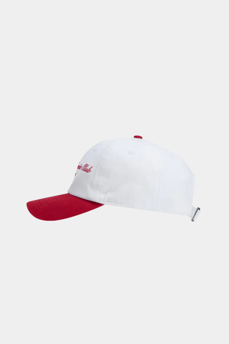 NY TENNIS CLUB EMBROIDERED HAT WHITE/BRIGHT RED