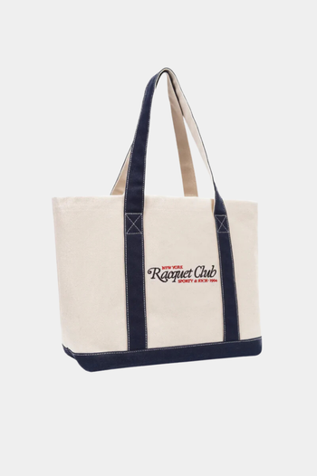 94 RACQUET CLUB TWO TONE TOTE BAG NATURAL/NAVY/NAVY/BRIGHT RED