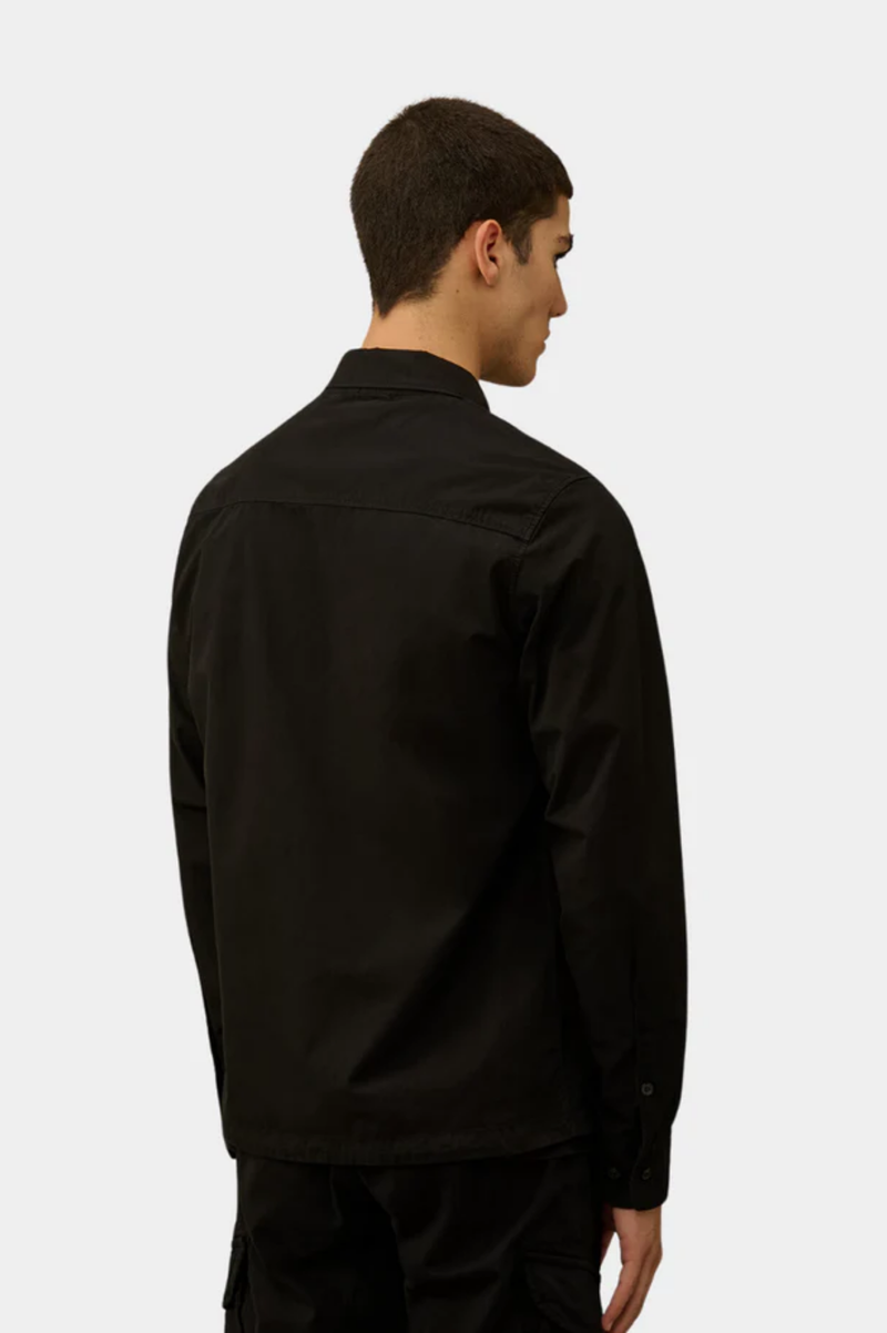 ORGANIC GABARDINE ZIPPED OVERSHIRT