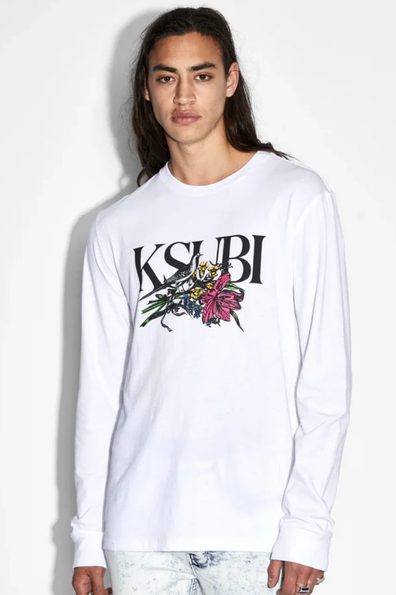 HABITAT KASH LS TEE TRU WHITE