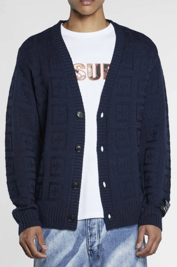 CROSS OUT CARDIGAN NAVY