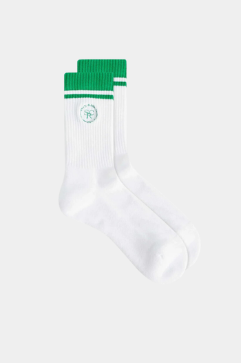 SRHWC EMBROIDERED SOCKS WHITE/VERDE