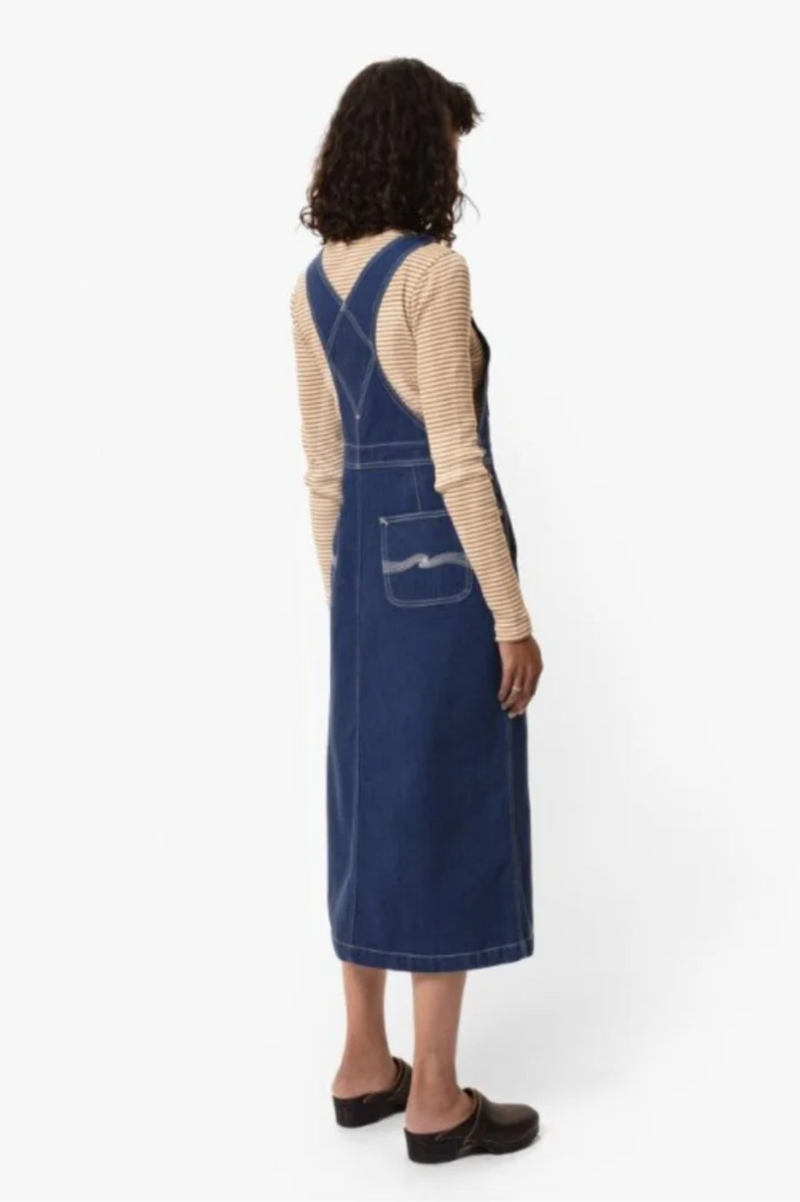 INGER UD DUNGAREES DRESS BLUE