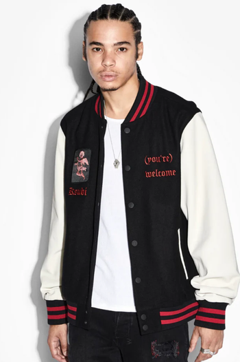 ICONS LETTERMAN JACKET BLACK