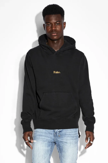 FAKE KASH  HOODIE BLACK ORANGE