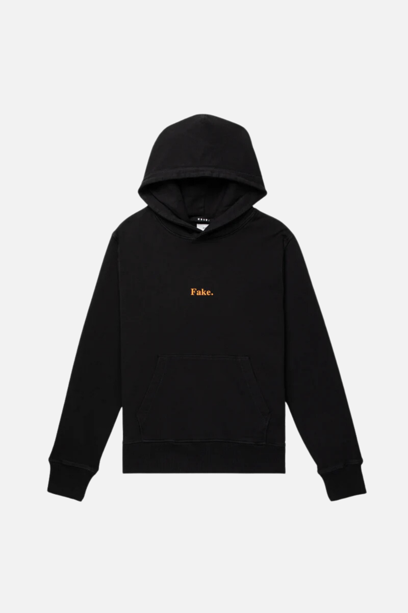 FAKE KASH  HOODIE BLACK ORANGE