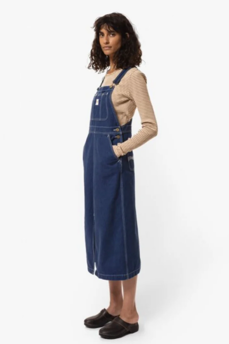 INGER UD DUNGAREES DRESS BLUE