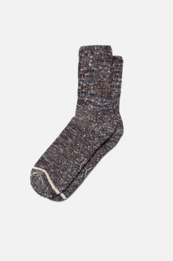 MEN SLUB SPORT SOCKS BROWNMELANGE