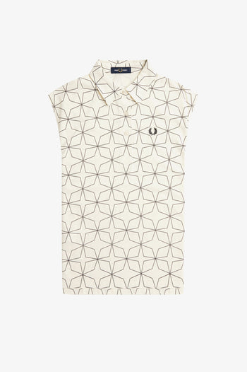 GEOMETRIC PRINT JSY POLO SHIRT