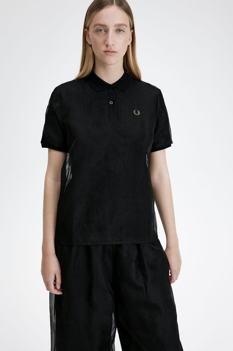 SHEER OVERLAY FRED PERRY SHIRT