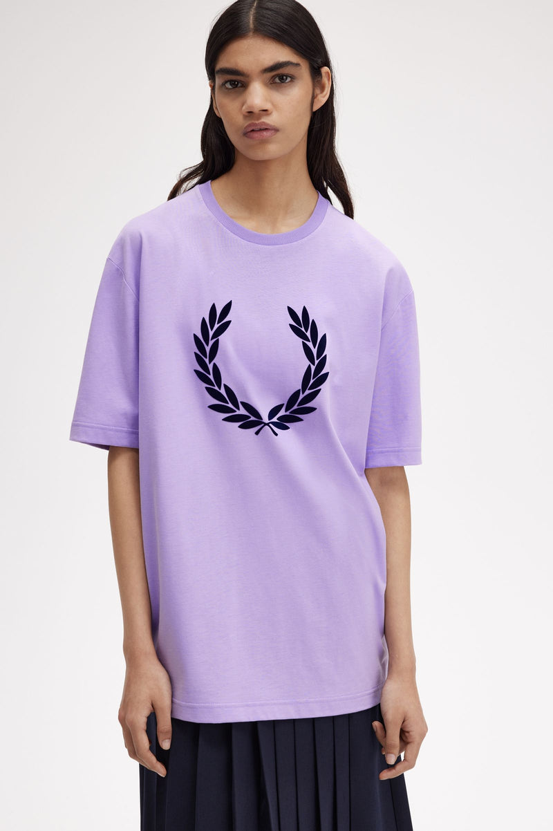 FLOCKED LAUREL WREATH T-SHIRT