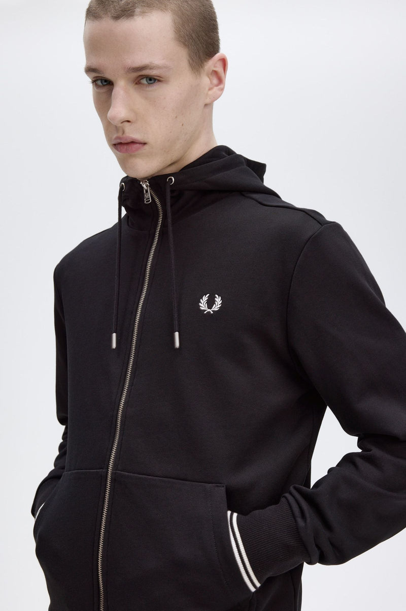 HOODED ZIP THROUGH SWEATSHIRT