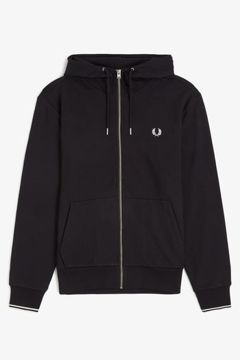 HOODED ZIP THROUGH SWEATSHIRT