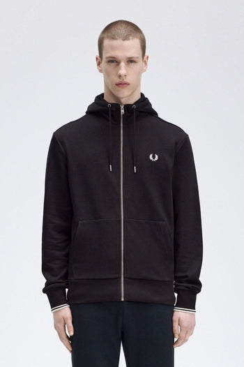 HOODED ZIP THROUGH SWEATSHIRT