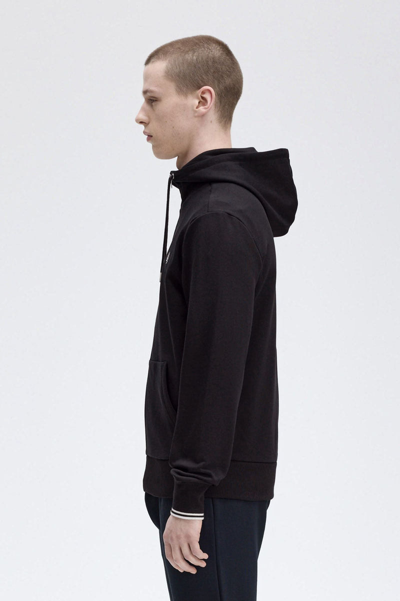 HOODED ZIP THROUGH SWEATSHIRT