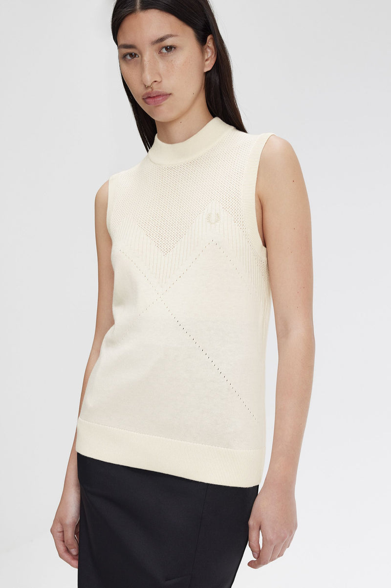 POINTELLE DETAIL KNITTED TOP