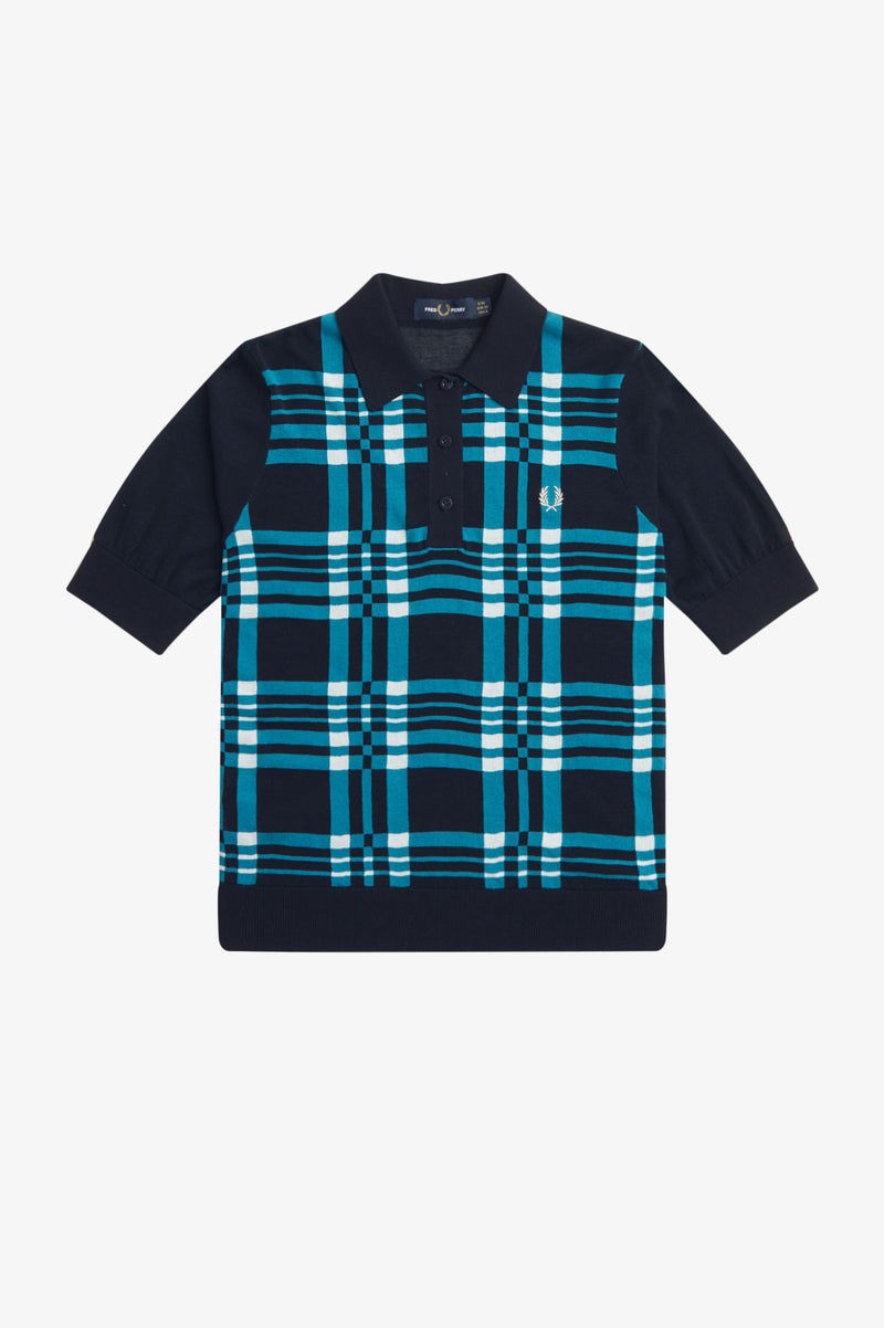 SHEER TARTAN KNITTED SHIRT