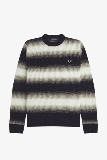 STRIPED OPEN KNIT JUMPER