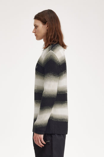 STRIPED OPEN KNIT JUMPER