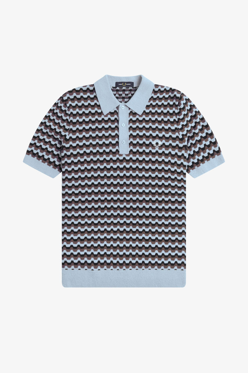 BOUCLE JACQUARD KNITTED SHIRT