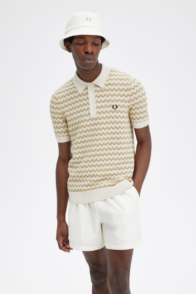 BOUCLE JACQUARD KNITTED SHIRT