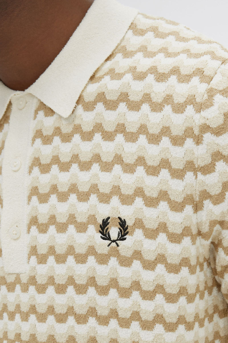 BOUCLE JACQUARD KNITTED SHIRT