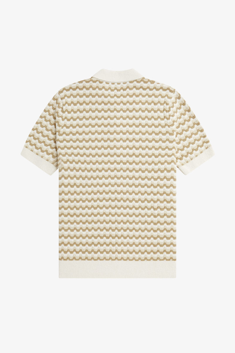 BOUCLE JACQUARD KNITTED SHIRT