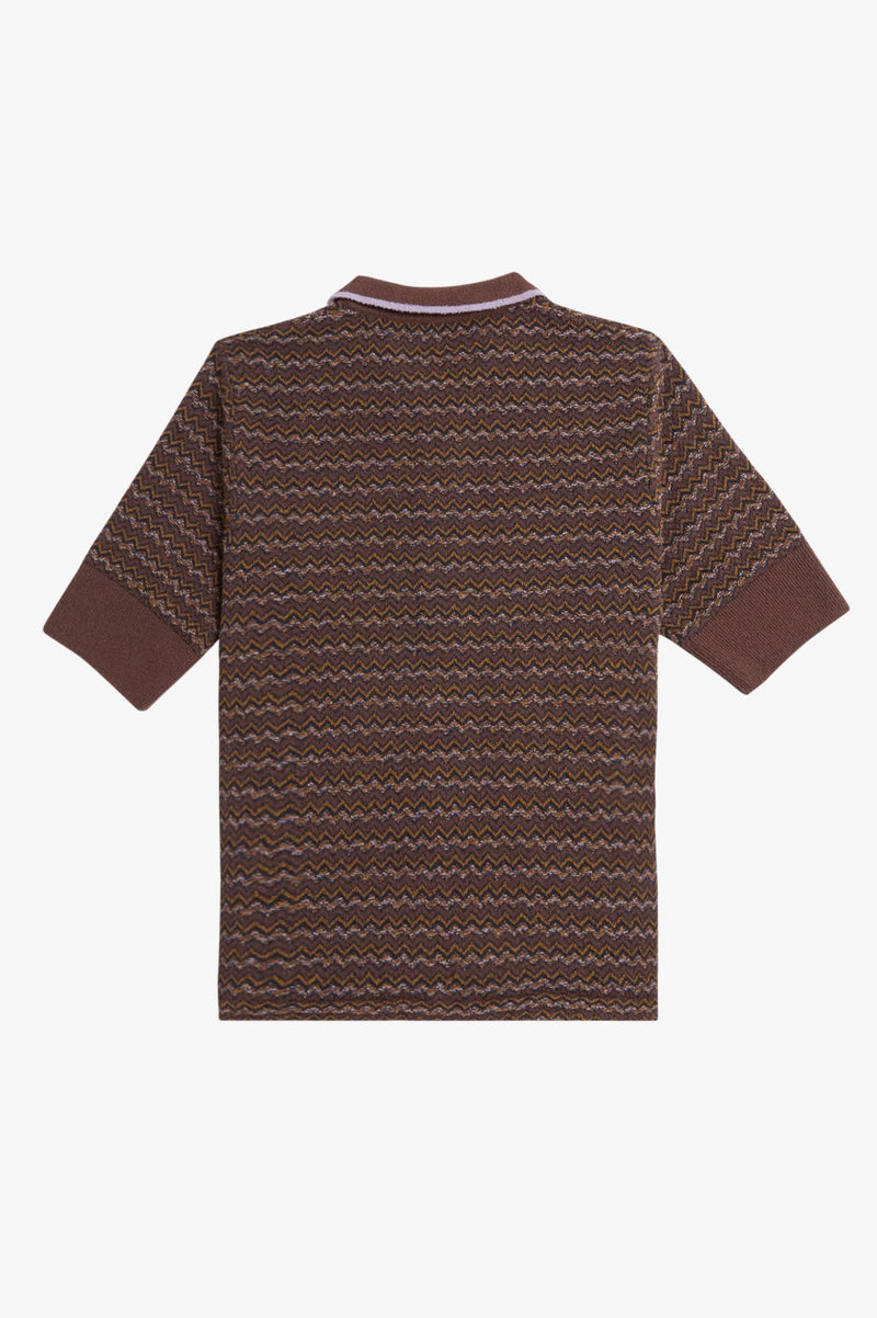 BOUCLE JACQUARD KNITTED SHIRT