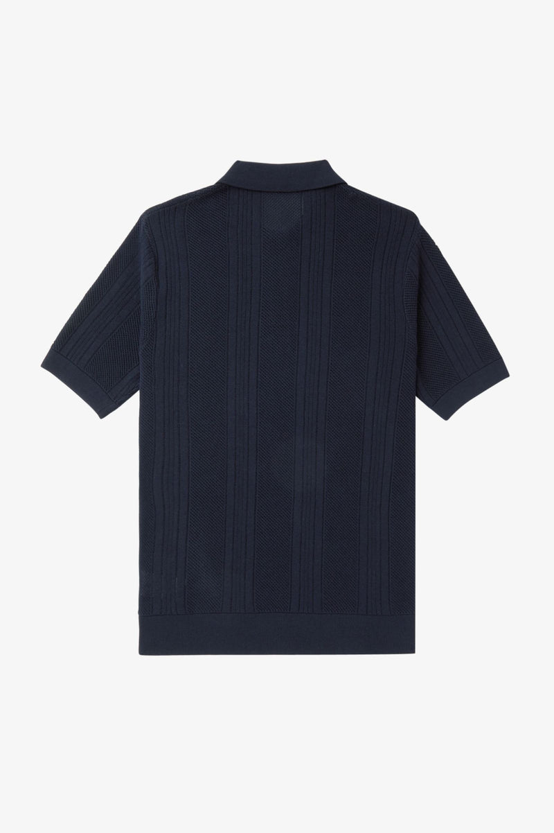 POINTELLE PANEL KNITTED SHIRT