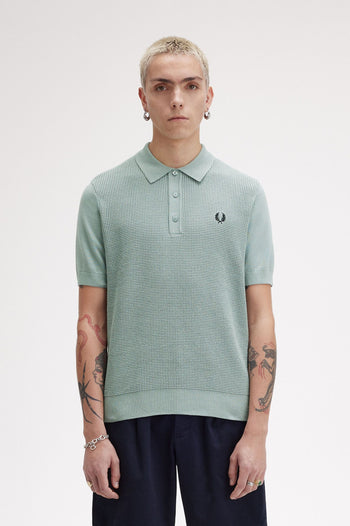 WAFFLE STITCH KNITTED SHIRT