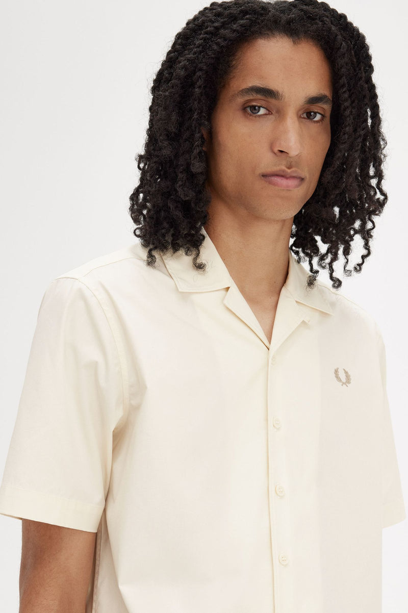 RIBBED HEM REVERE COLLAR SHIRT