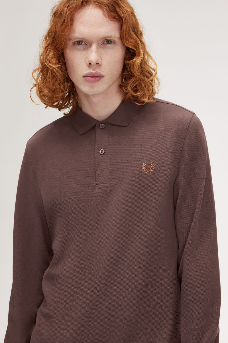 LS PLAIN FRED PERRY SHIRT