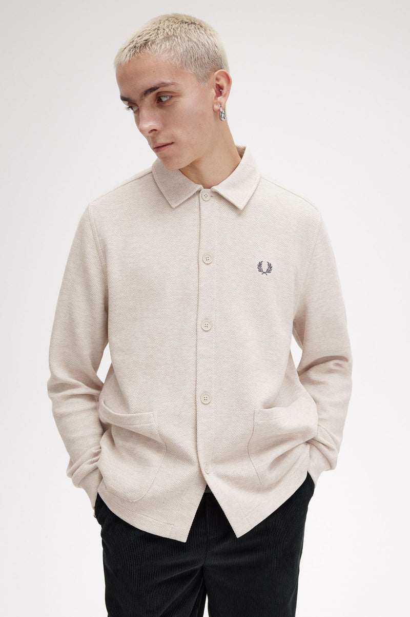 BUTTON THROUGH LONG SLEEVE POLO