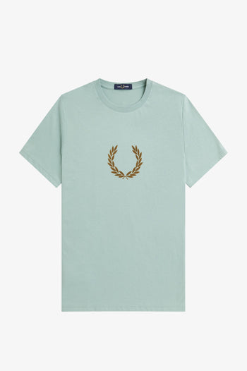 FLOCKED LAUREL WREATH GRA TEE