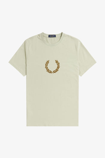 FLOCKED LAUREL WREATH GRA TEE